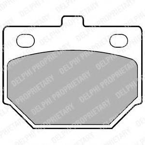 DELPHI LP198 Комплект гальмівних колодок, дискове гальмо