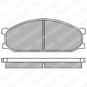 DELPHI LP280 Комплект гальмівних колодок, дискове гальмо