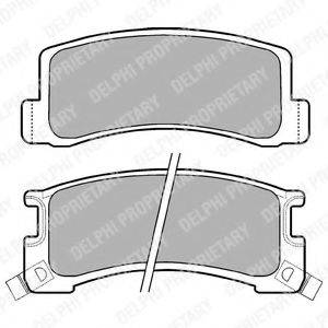 DELPHI LP407 Комплект гальмівних колодок, дискове гальмо