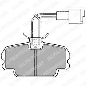 DELPHI LP592 Комплект гальмівних колодок, дискове гальмо