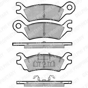 DELPHI LP631 Комплект гальмівних колодок, дискове гальмо