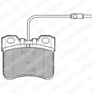 DELPHI LP652 Комплект гальмівних колодок, дискове гальмо