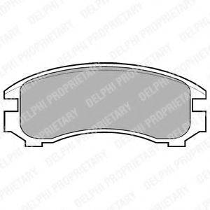 DELPHI LP671 Комплект гальмівних колодок, дискове гальмо