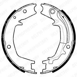DELPHI LS1985 Комплект гальмівних колодок, стоянкова гальмівна система