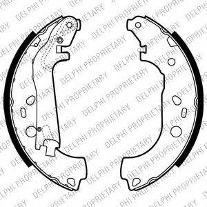 DELPHI LS2014 Комплект гальмівних колодок