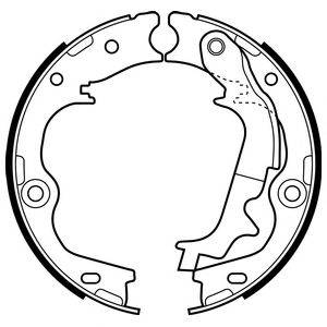 DELPHI LS2083 Комплект гальмівних колодок, стоянкова гальмівна система