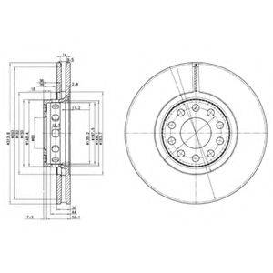 DELPHI BG3033 гальмівний диск