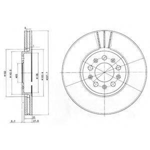 DELPHI BG3035 гальмівний диск