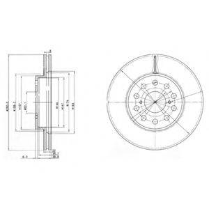 DELPHI BG3269 гальмівний диск