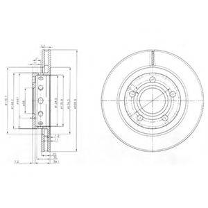 DELPHI BG3525 гальмівний диск