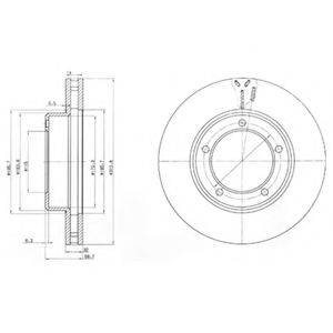 DELPHI BG3558 гальмівний диск