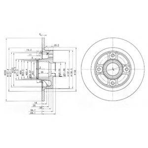 DELPHI BG3570 гальмівний диск