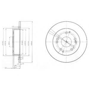 DELPHI BG3746 гальмівний диск