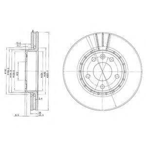 DELPHI BG3768 гальмівний диск