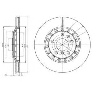 DELPHI BG3958 гальмівний диск