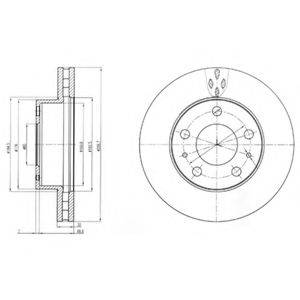 DELPHI BG4060 гальмівний диск