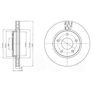 DELPHI BG4258 гальмівний диск