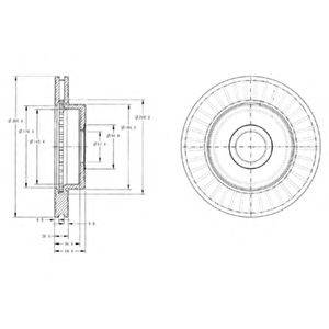 DELPHI BG3659 гальмівний диск