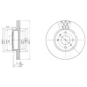 DELPHI BG2413 гальмівний диск