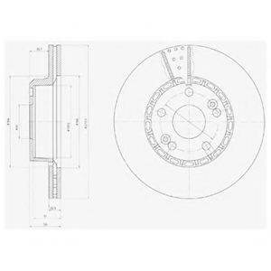 DELPHI BG2449 гальмівний диск