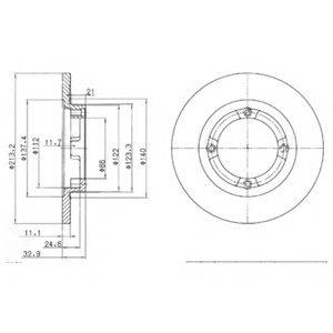 DELPHI BG2580 гальмівний диск