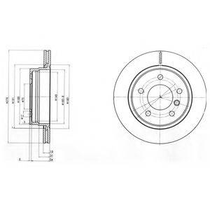 DELPHI BG3041C гальмівний диск