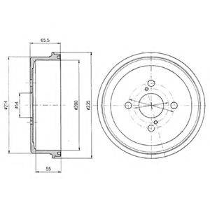 DELPHI BF250 Гальмівний барабан
