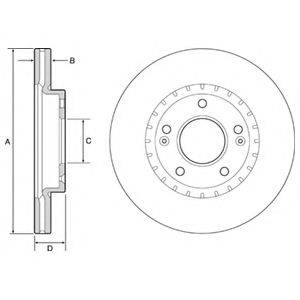 DELPHI BG4565C гальмівний диск