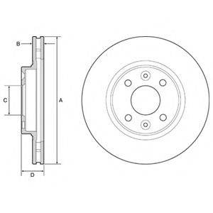 DELPHI BG4570C гальмівний диск