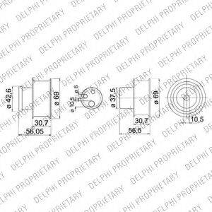 DELPHI KDB149 Комплект ременя ГРМ