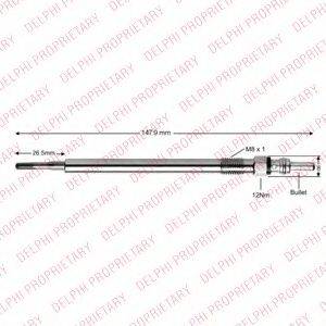 DELPHI HDS428 Свічка розжарювання