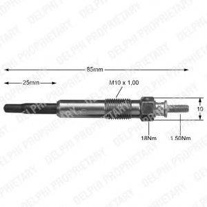DELPHI HDS370 Свічка розжарювання