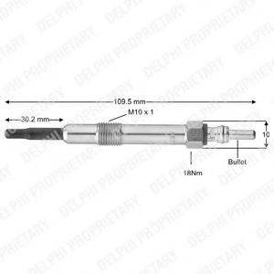 DELPHI HDS418 Свічка розжарювання