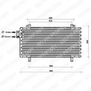 DELPHI TSP0225059 Конденсатор, кондиціонер