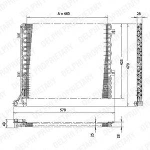 DELPHI TSP0225167 Конденсатор, кондиціонер