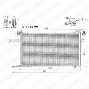 DELPHI TSP0225348 Конденсатор, кондиціонер