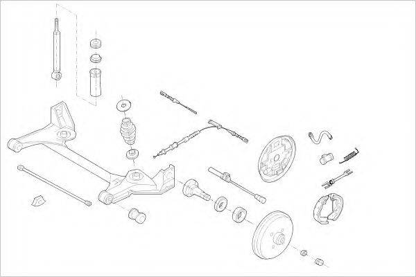 DELPHI OPEL16641R Підвіска колеса