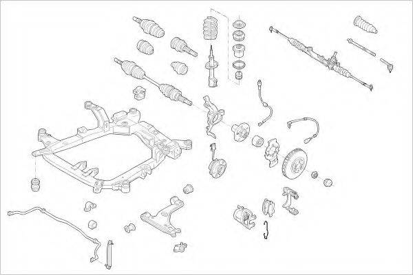 DELPHI OPEL10915F Підвіска колеса