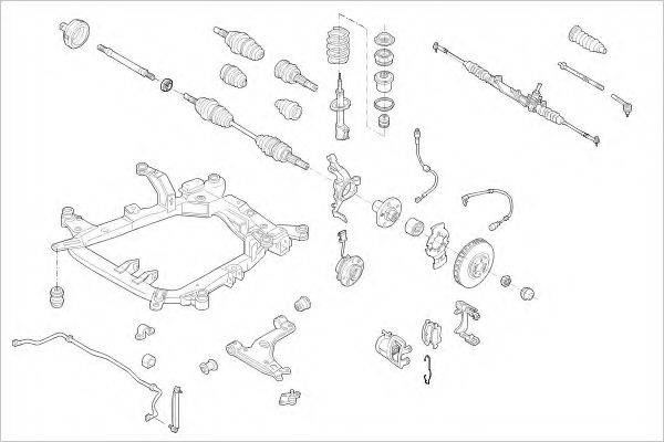 DELPHI OPEL16579F Підвіска колеса