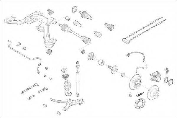 DELPHI OPEL03858R Підвіска колеса