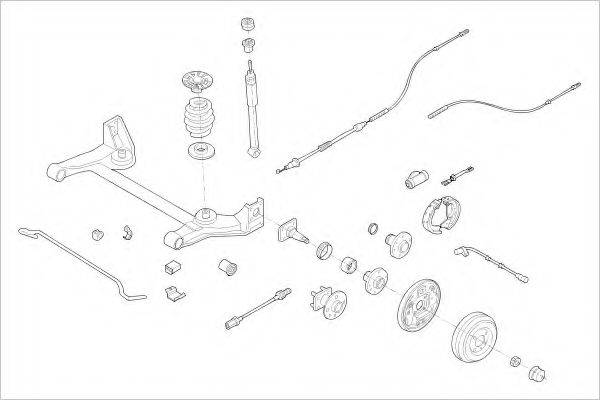 DELPHI OPEL01011R Підвіска колеса