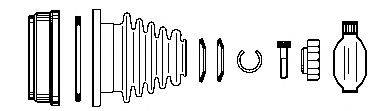 FARCOM 134331 Шарнірний комплект, приводний вал