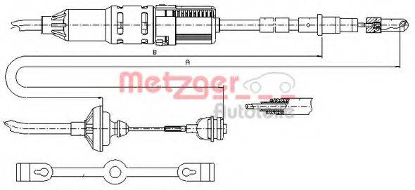 METZGER 10342 Трос, управління зчепленням