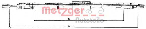 METZGER 104572 Трос, стоянкова гальмівна система