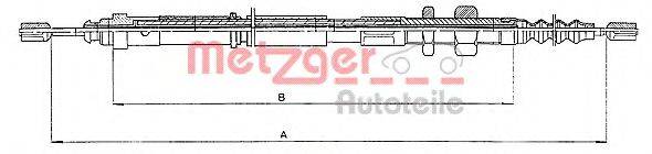 METZGER 104652 Трос, стоянкова гальмівна система