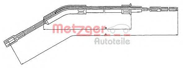 METZGER 10715 Трос, стоянкова гальмівна система