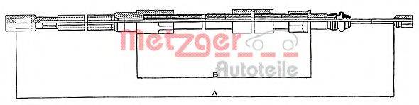 METZGER 107211 Трос, стоянкова гальмівна система