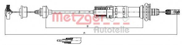 METZGER 113048 Трос, управління зчепленням