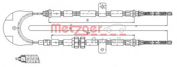 METZGER 115444 Трос, стоянкова гальмівна система