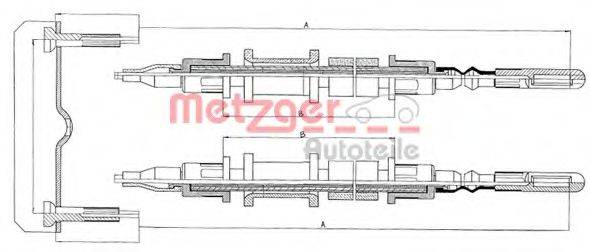 METZGER 11582 Трос, стоянкова гальмівна система